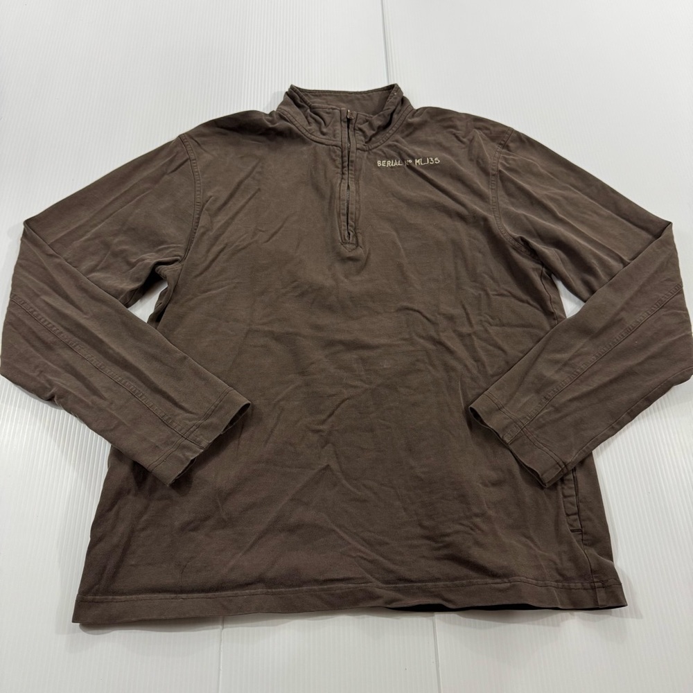 J82. Old Navy Brown Men's 1/4 Zip Sweatshirt (M)